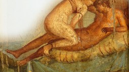 Pintura romana con escena de sexo en Pompeya