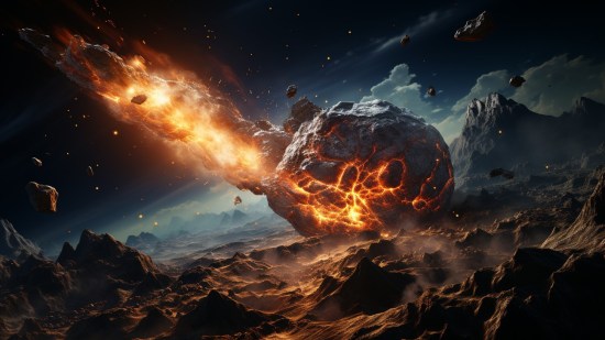 Un meteorito partió la cima de una montaña en do