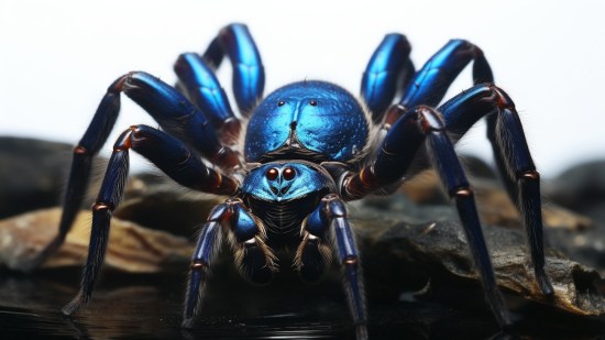 Descubren una impresionante tarántula de color azul eléctrico
