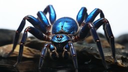 Descubren una impresionante tarántula de color azul eléctrico