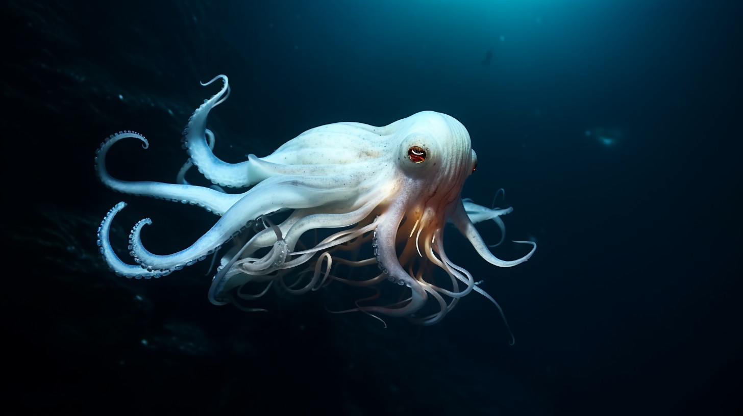 Recreación mediante IA del pulpo fantasma