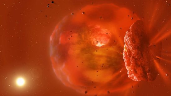 Captan el resplandor del choque de dos exoplanetas gigantes