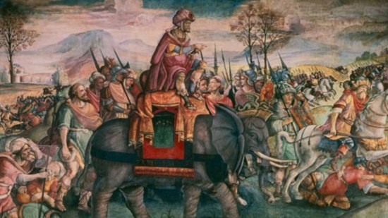 Representación de un elefante de guerra