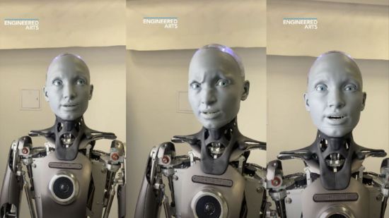 Ameca, el “robot más humano del mundo” bromea diciendo que ha soñado con dinosaurios