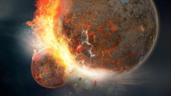 Dos fragmentos del planeta Tea están incrustados dentro de la Tierra