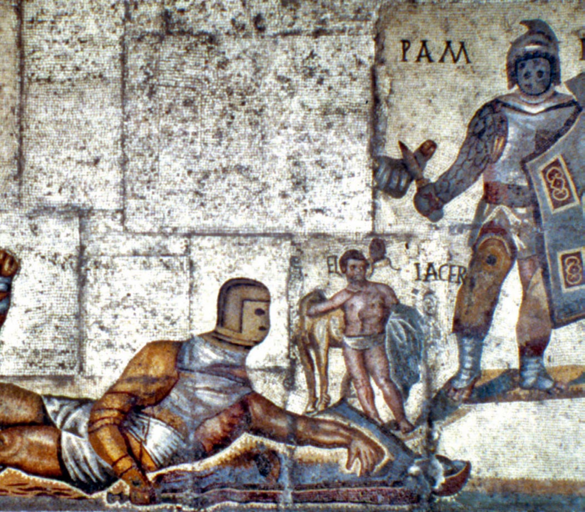 Representación de gladiadores
