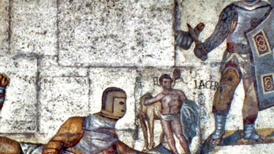 Representación de gladiadores