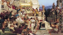 Óleo titulado Antorchas de Nerón (candelabros cristianos), del polaco Henryk Siemiradzki (1876)