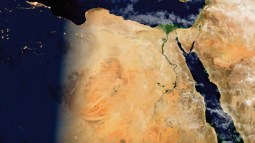 Fotografía satelital del Oriente Medio en la actualidad