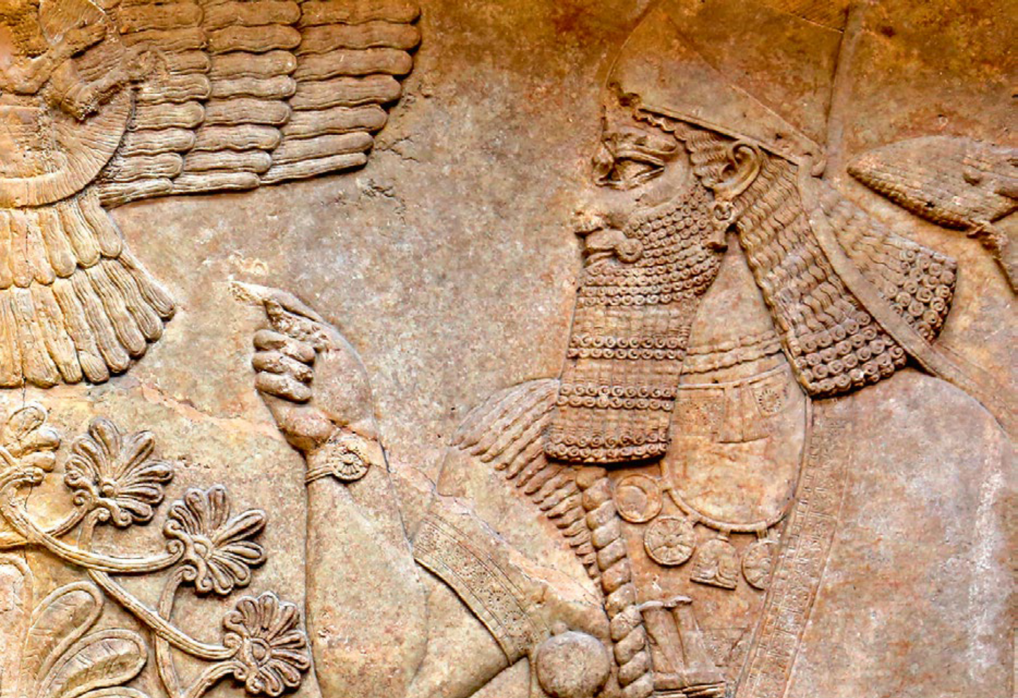 Diferentes escenas asirias honrando al árbol sagrado