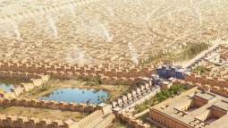 Reconstrucción ideal de la gran ciudad de Babilonia en su momento de máximo esplendor