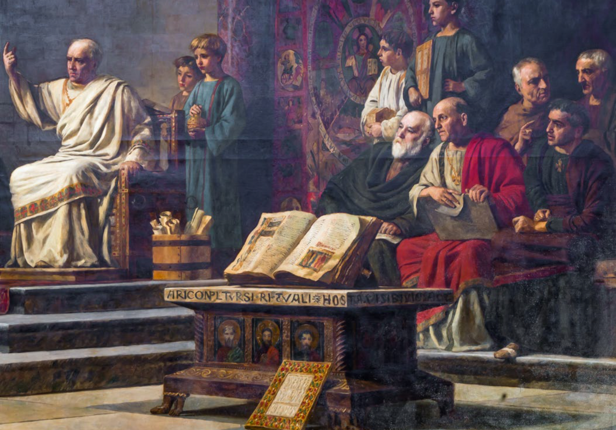 El IV Concilio de Toledo presidido por san Isidoro de Sevilla (1883), por Dionisio Baixeras Verdague