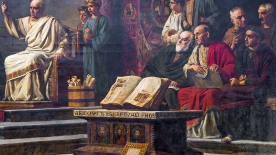 El IV Concilio de Toledo presidido por san Isidoro de Sevilla (1883), por Dionisio Baixeras Verdague