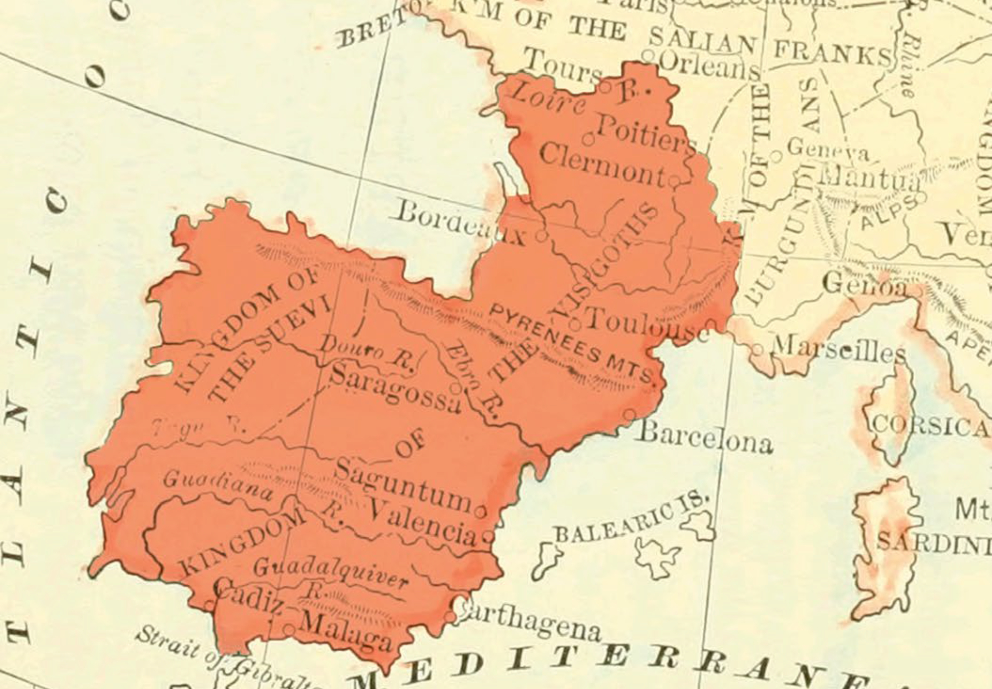 Mapa Reino de Tolosa. Foto: GETTY