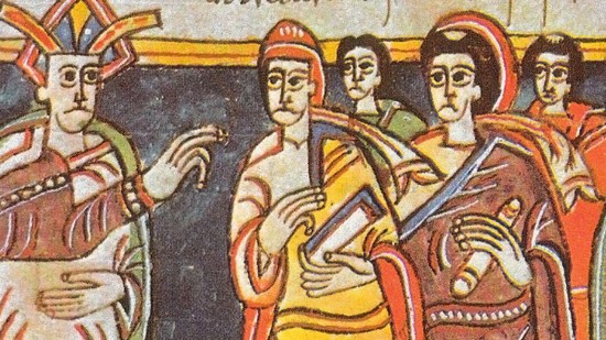 Recadero y obispos en el Concilio Toledo III