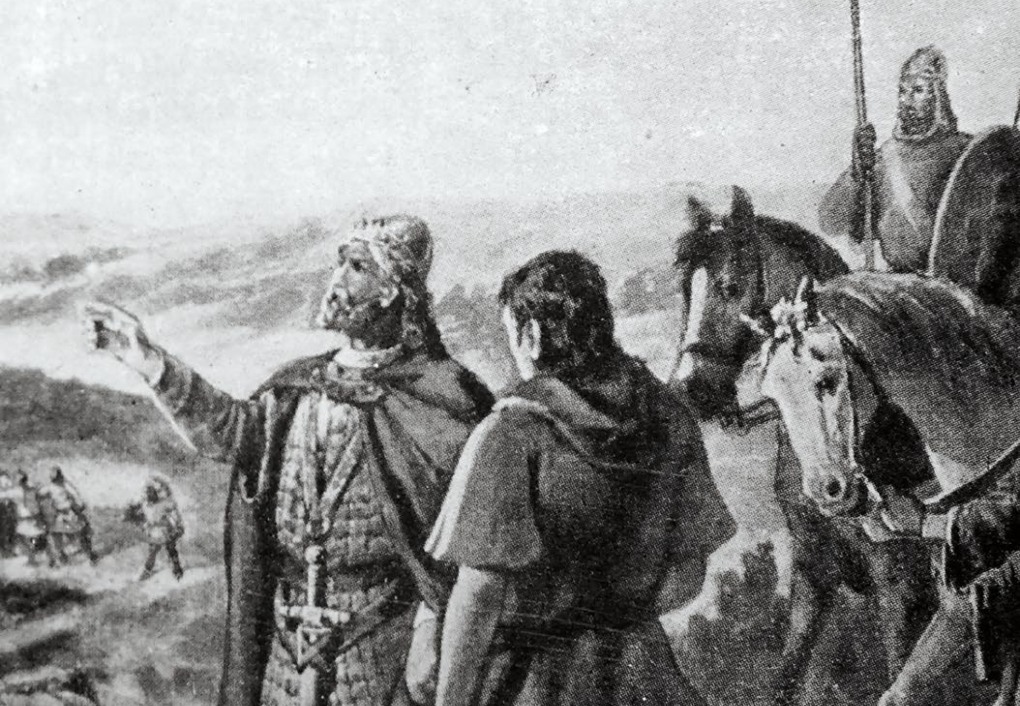 Pelayo, considerado el primer monarca del reino de Asturias, tras la batalla de Covadonga