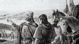 Pelayo, considerado el primer monarca del reino de Asturias, tras la batalla de Covadonga