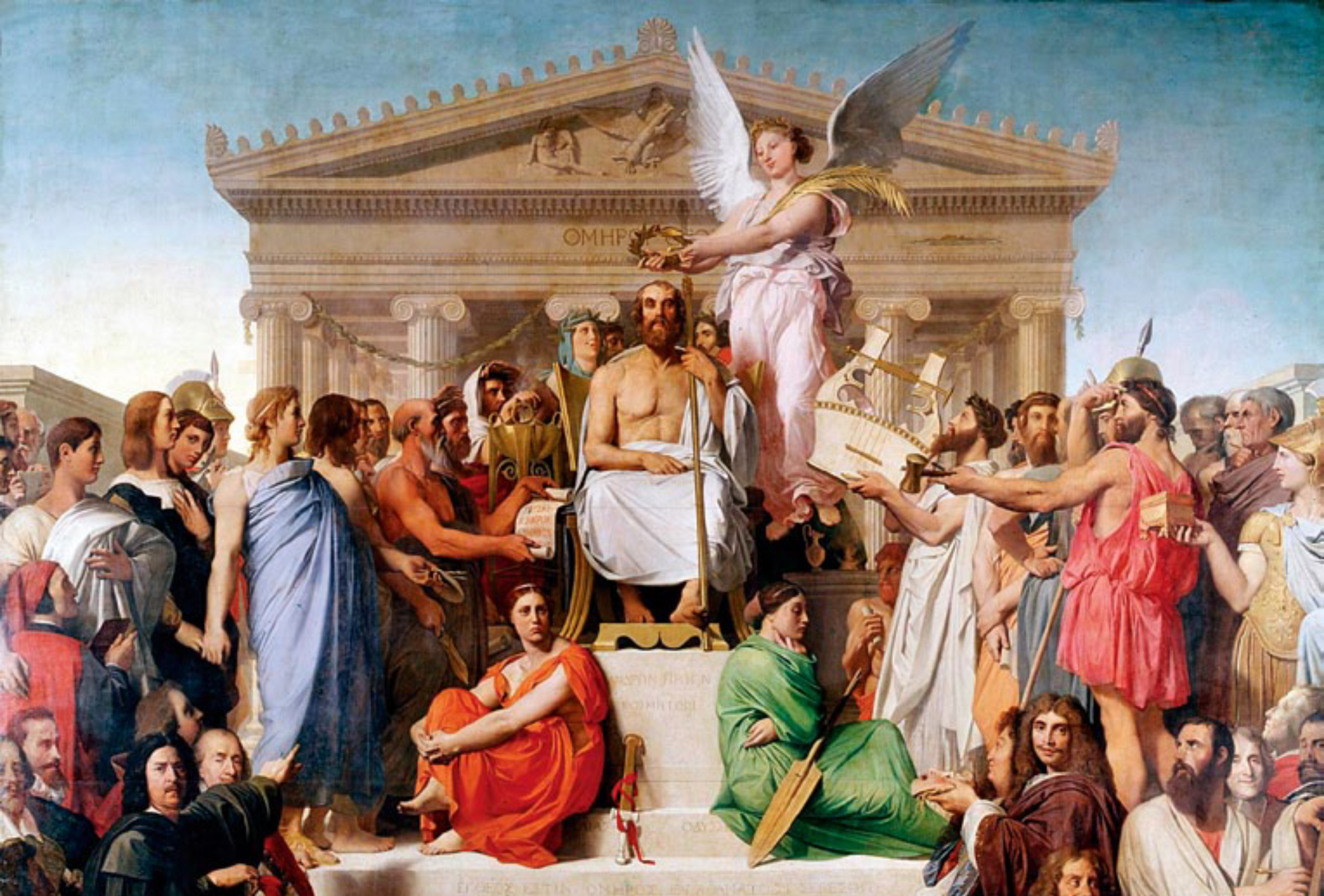 La apoteosis de Homero (1827), obra encargada al pintor francés Ingres