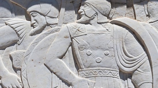 Monumento al rey espartano Leónidas en Termópilas, Grecia