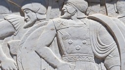 Monumento al rey espartano Leónidas en Termópilas, Grecia