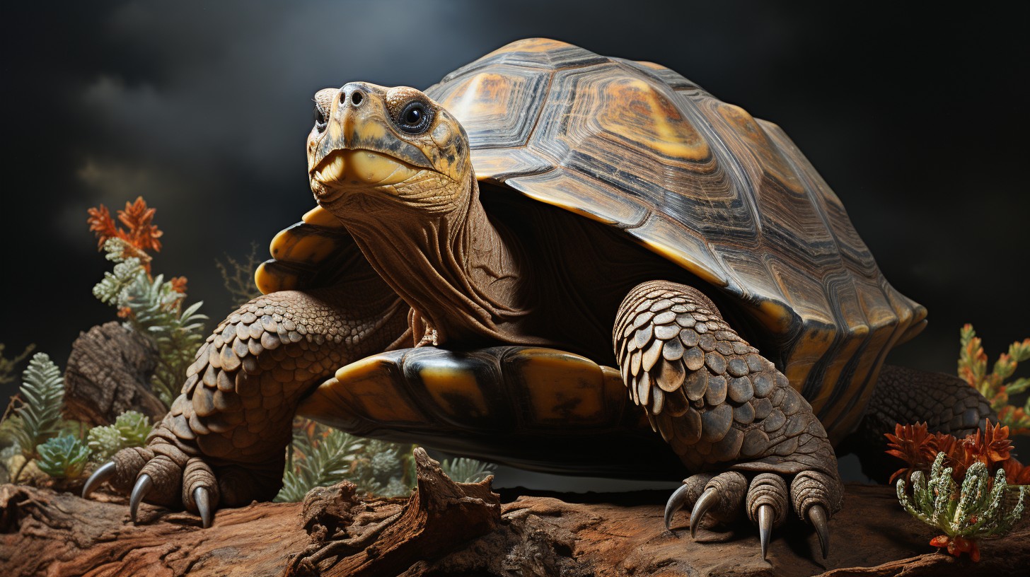 Tortuga gigante recreada con IA