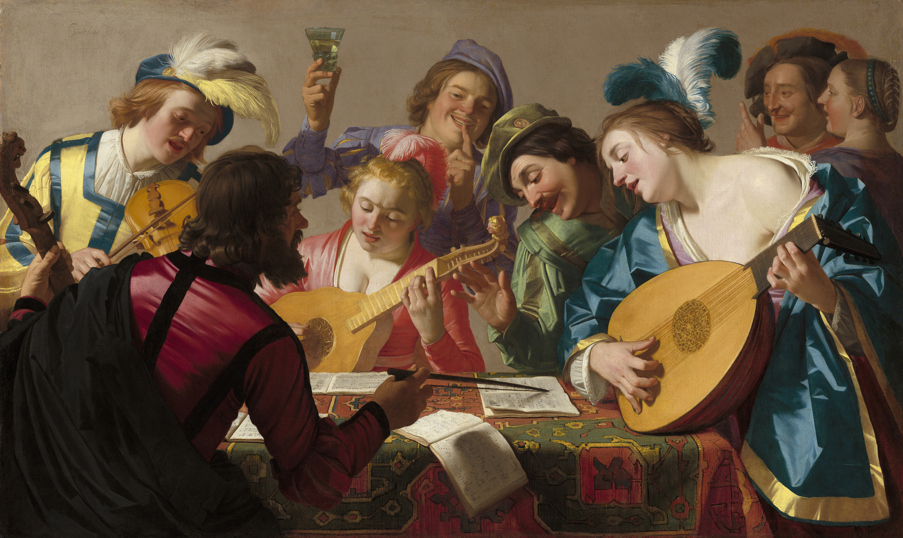 El concierto, por Gerrit van Honthorst
