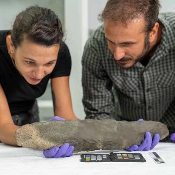 Hacha de piedra gigante