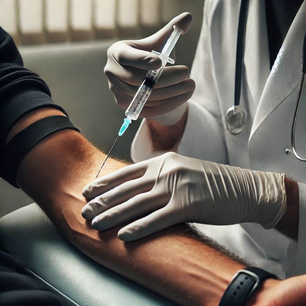 Inyección. DALL-E.
embolia gaseosa