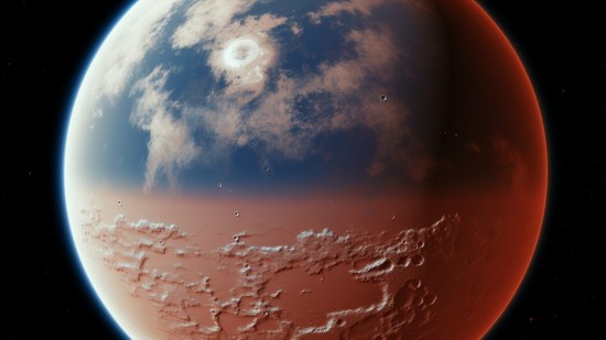 Detectan enormes cantidades de agua helada bajo el ecuador de Marte