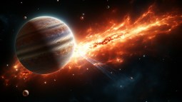 Este planeta tiene una cola de gas tan larga que parece un cometa