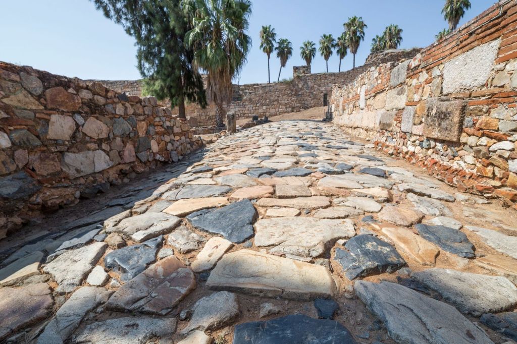 Calzada romana en Mérida