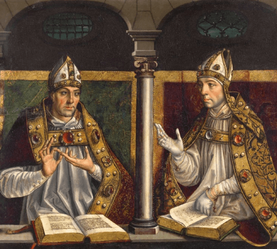 San Ambrosio y San Agustín (1495-1500), por Pedro Berruguete