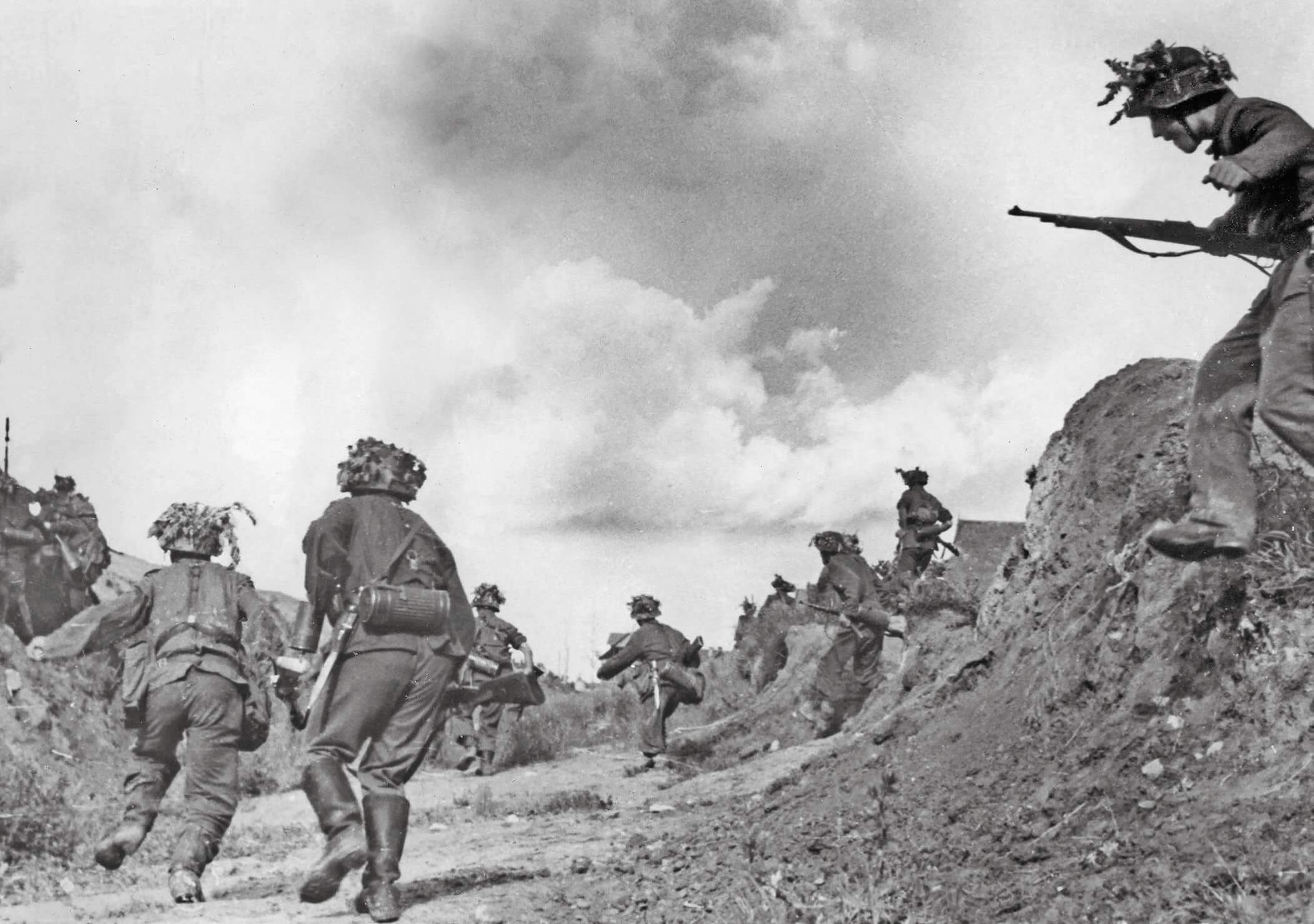 Soldados de la División Azul en el Frente del Vóljov