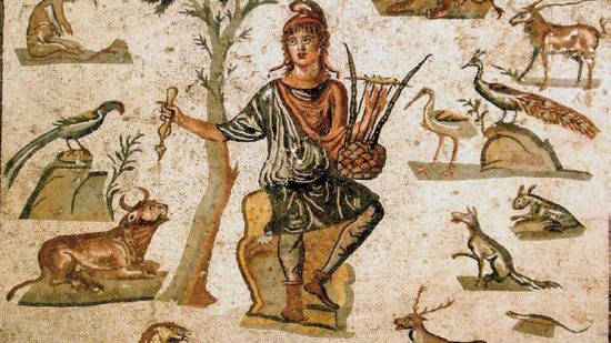 Orfeo rodeado de animales