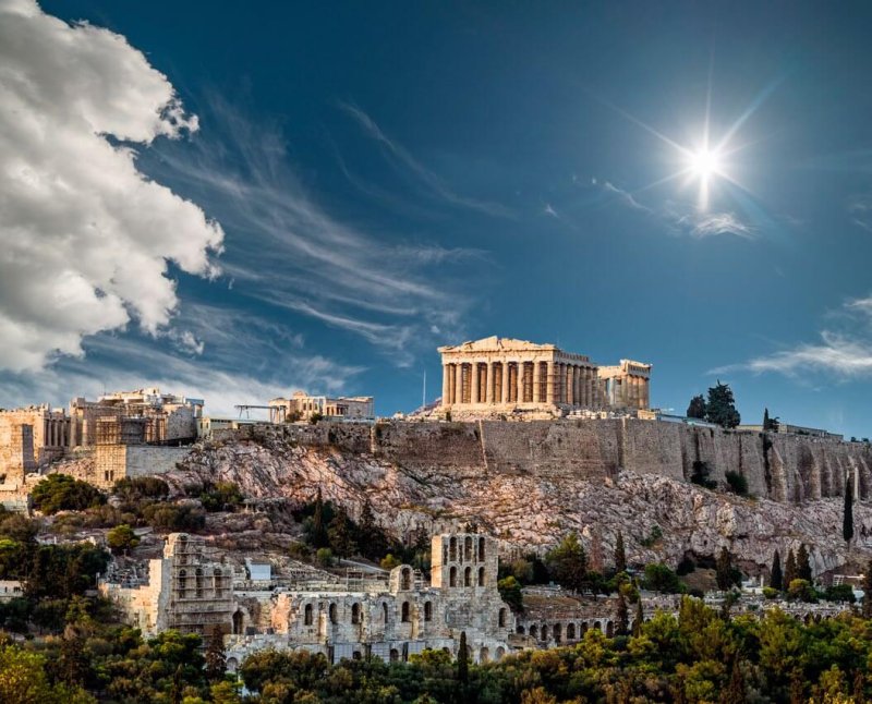 Partenón en el Acrópolis ateniense