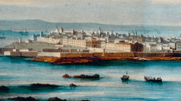 Vista de Cádiz tomada desde el castillo de San Sebastián (1830)