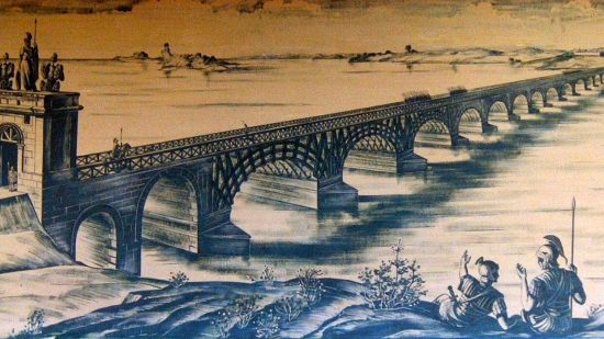 Puente de Trajano según una ilustración de E. Duperrex