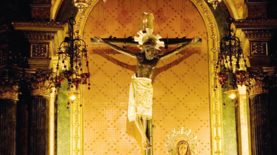 Cristo de Lepanto y Dolorosa en la Catedral de Santa Cruz y Santa Eulalia de Barcelona.
