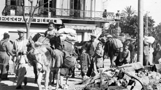 Refugiados regresan a Málaga tras la ocupación de la ciudad por los sublevados