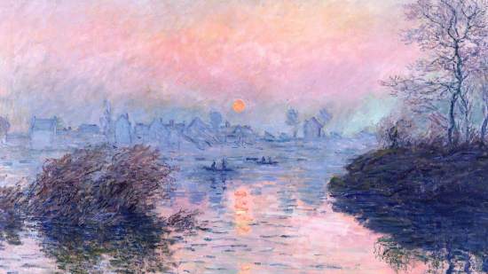Puesta de sol sobre el Sena, Monet