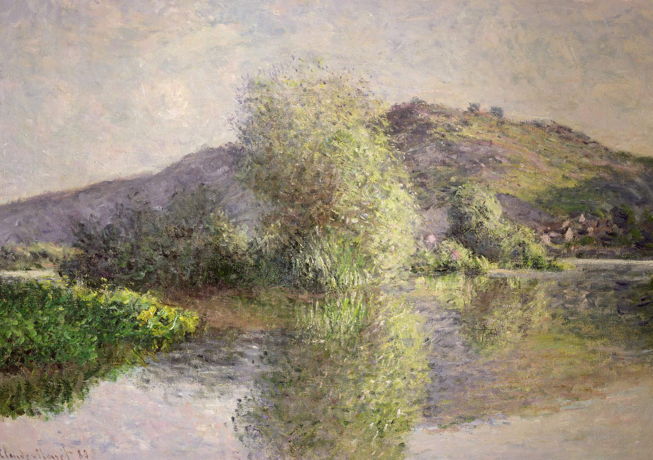 Paisaje en Puerto Villez, de Monet