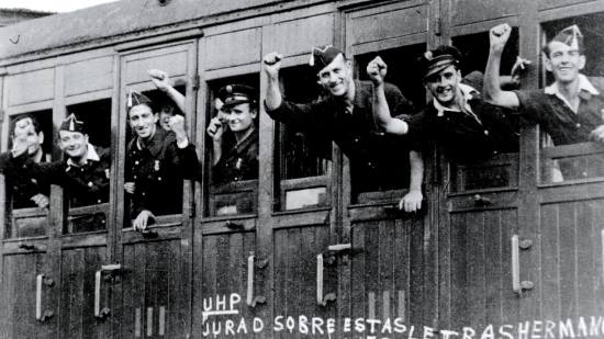 Destacamento republicano parte al frente de Aragón