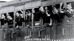 Destacamento republicano parte al frente de Aragón