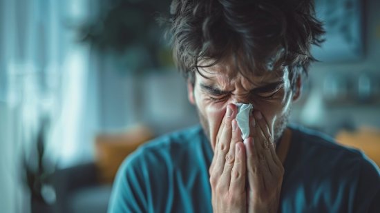 Un hombre estornuda tan fuerte que se le salen las 'tripas'