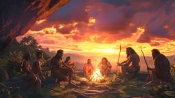 Escena prehistórica