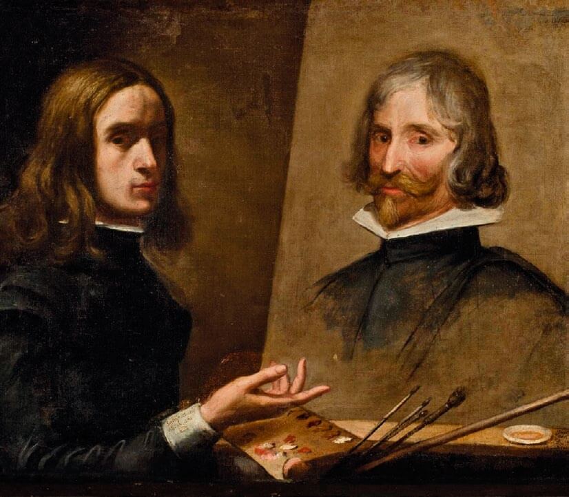 Autorretarto pintado a su padre, Daniel Martínez, de Jusepe Martínez