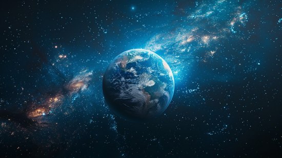 Así se ven la Tierra y la Luna desde Marte (recreación artística)