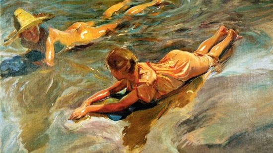 Idilio en la playa, de Sorolla