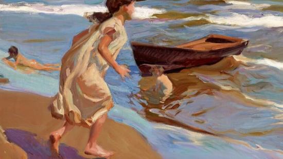 Niña entrando en el baño, de Sorolla