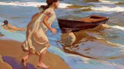 Niña entrando en el baño, de Sorolla